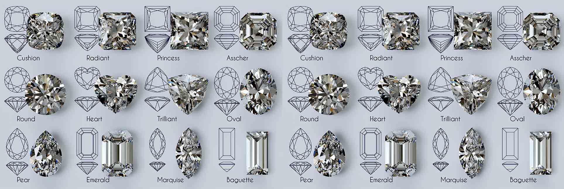 Diamond Shapes, the most classic and revered cuts of diamonds - Monroe Yorke Diamonds