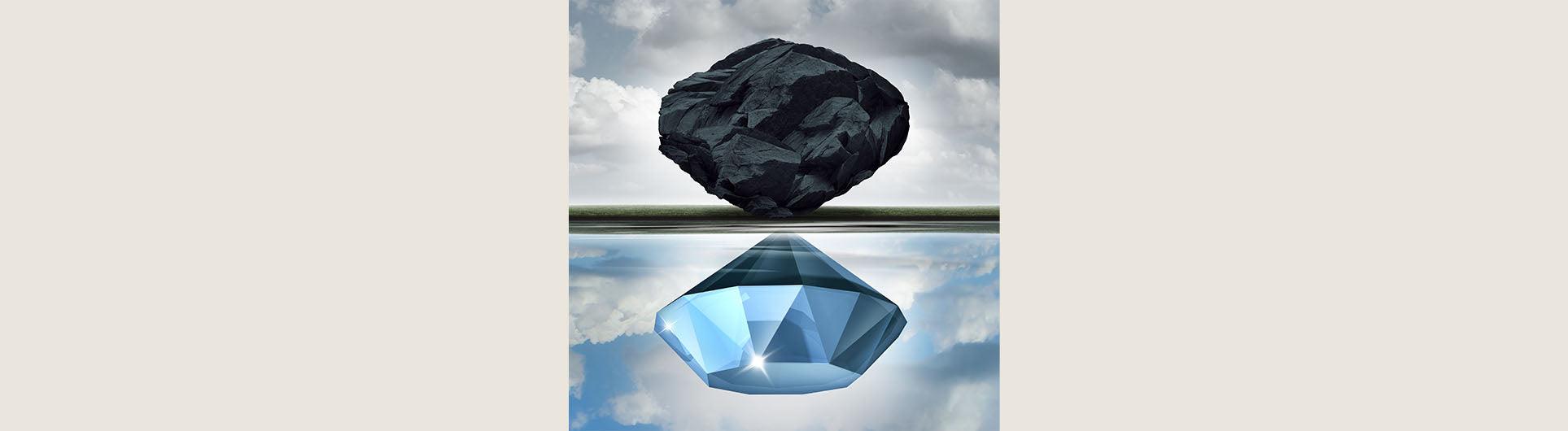Does coal turn into diamond