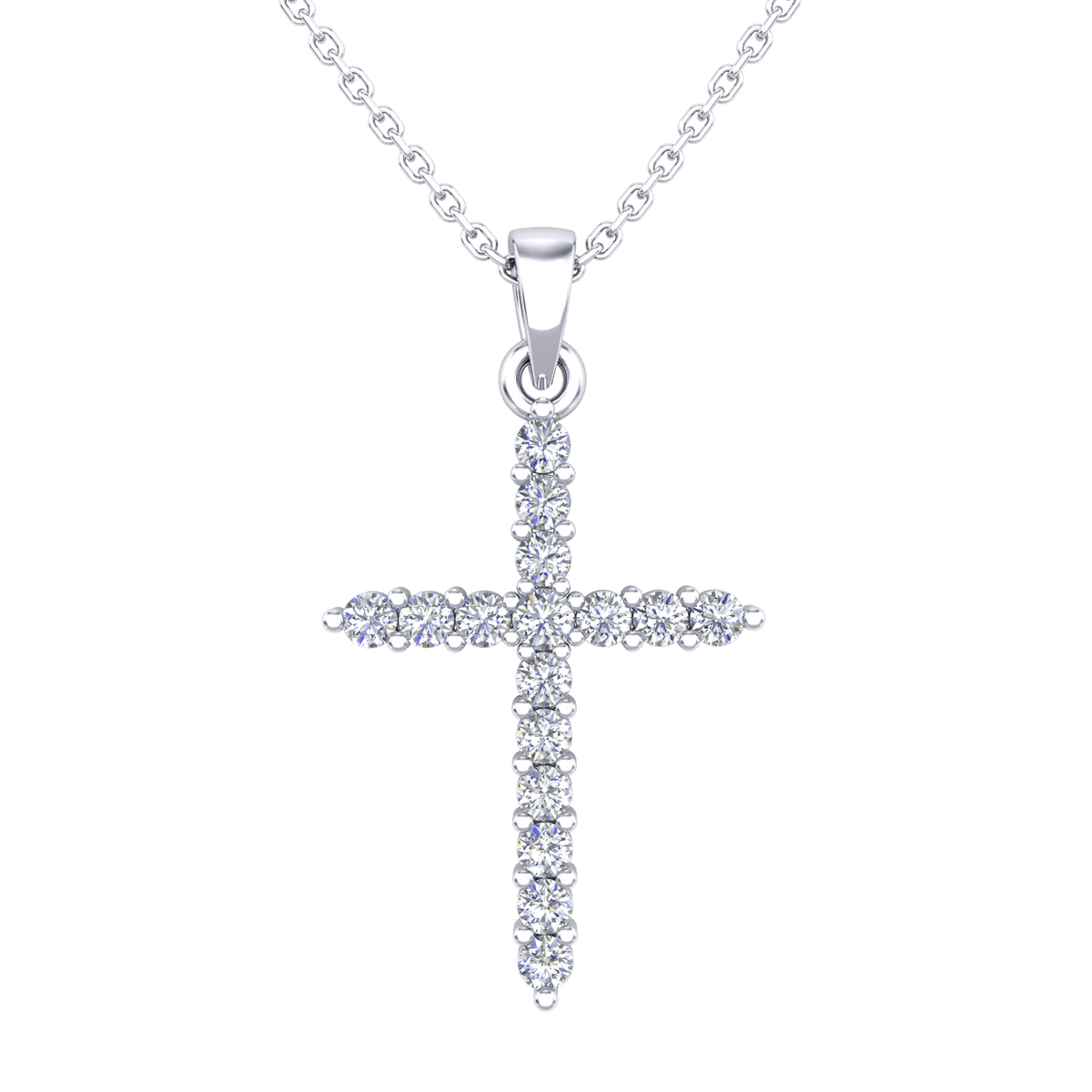 Diamond Cross Pendant - 0.25 Carats - Monroe Yorke Diamonds — view 1