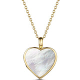 Junee - Mother of Pearl Gold Heart Locket 20mm - Monroe Yorke Diamonds