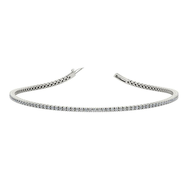 1.75 carat natural diamond tennis bracelet. created with white gold or platinum