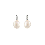 Seasalt Earrings White - Pearl & Cubic Zirconia Earrings - Monroe Yorke Diamonds