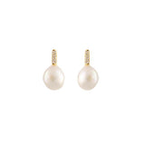 Seasalt Earrings Gold - Pearl & Cubic Zirconia Earrings - Monroe Yorke Diamonds