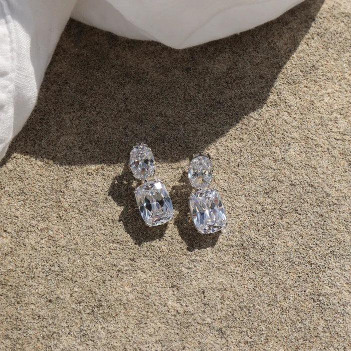 Mars - Stunning Cubic Zirconia Drop Earrings - Monroe Yorke Diamonds — view 4