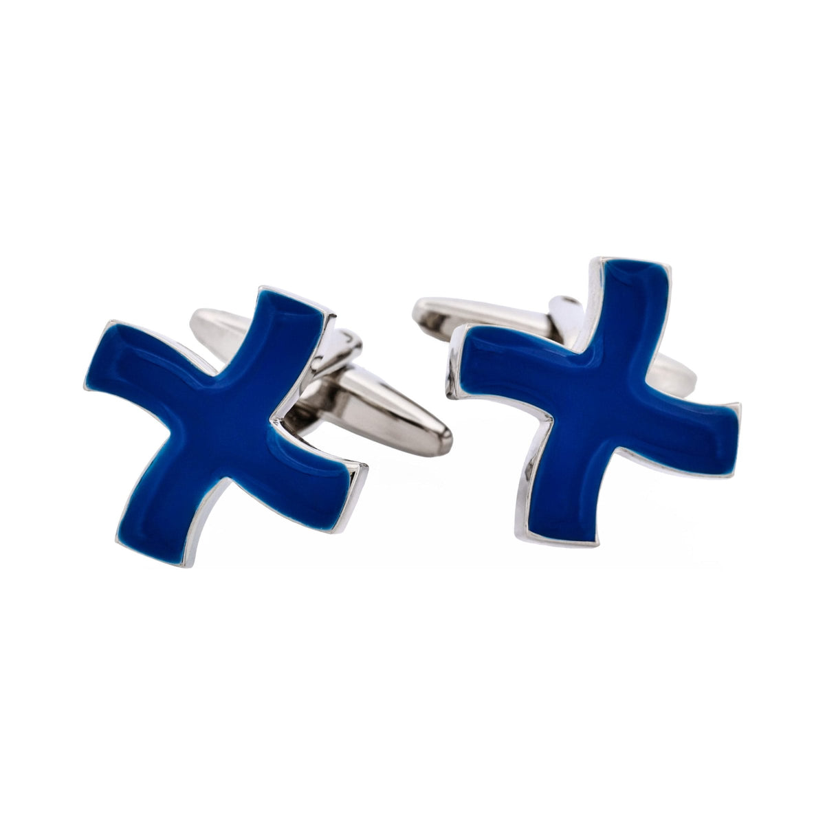 Navy Enamel Cross — view 1