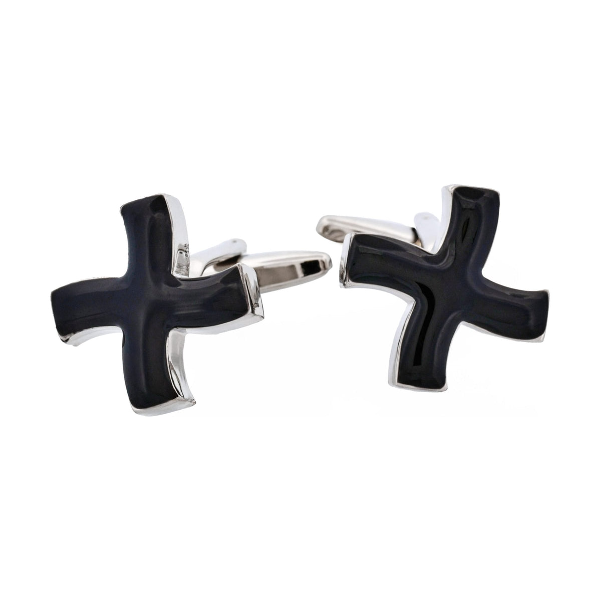 Black Enamel Cross — view 1