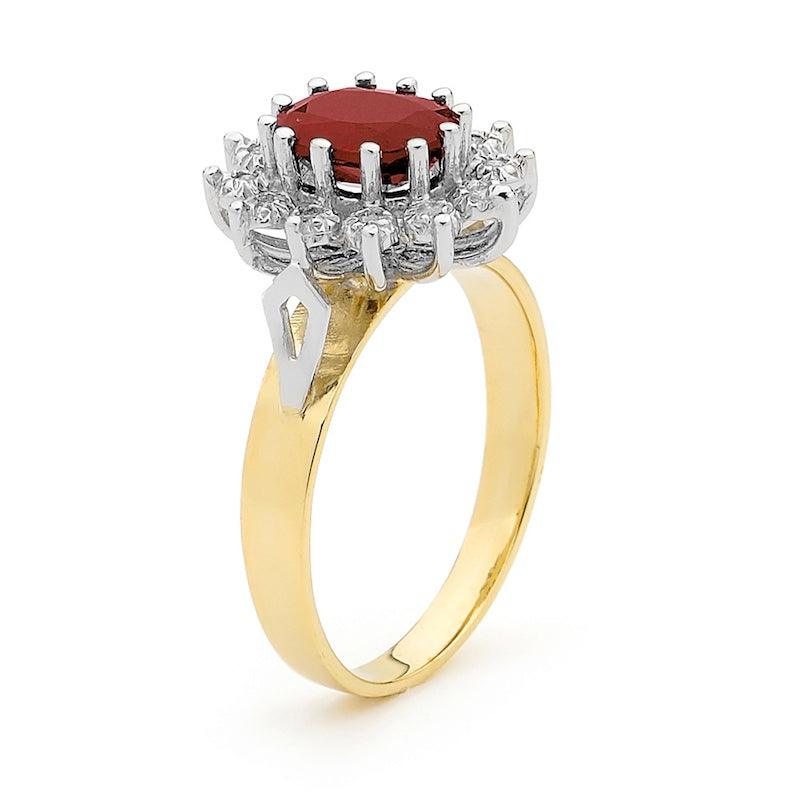 Ruby and Diamond Princess Ring - Monroe Yorke Diamonds — view 3