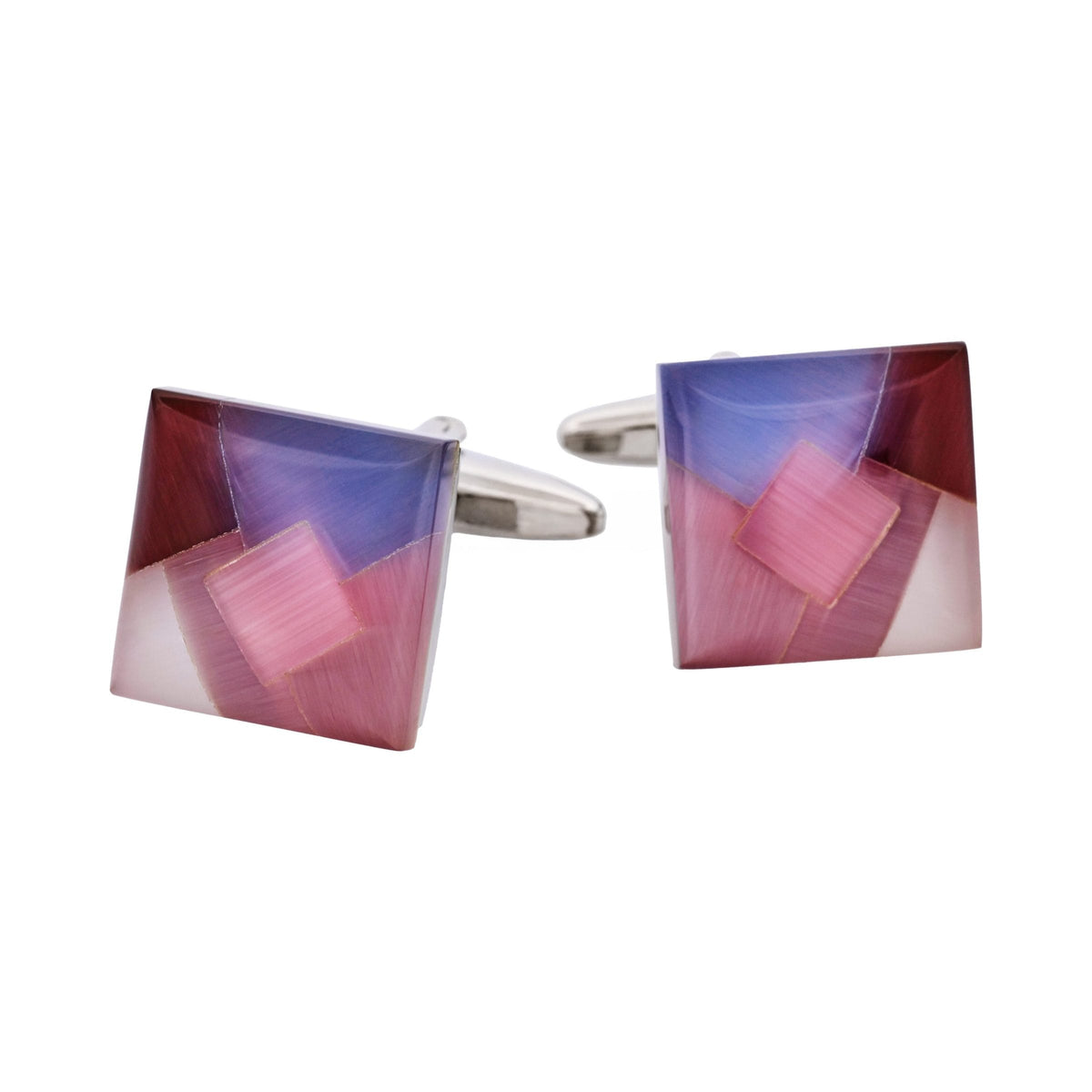 Multi Coloured Cat's Eye Cufflinks — view 1