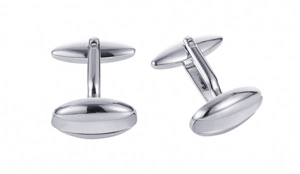 White Cat's Eye Oval Cufflinks