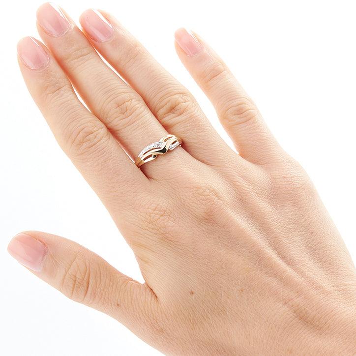 Dainty Diamond set Plait Ring - Monroe Yorke Diamonds — view 1