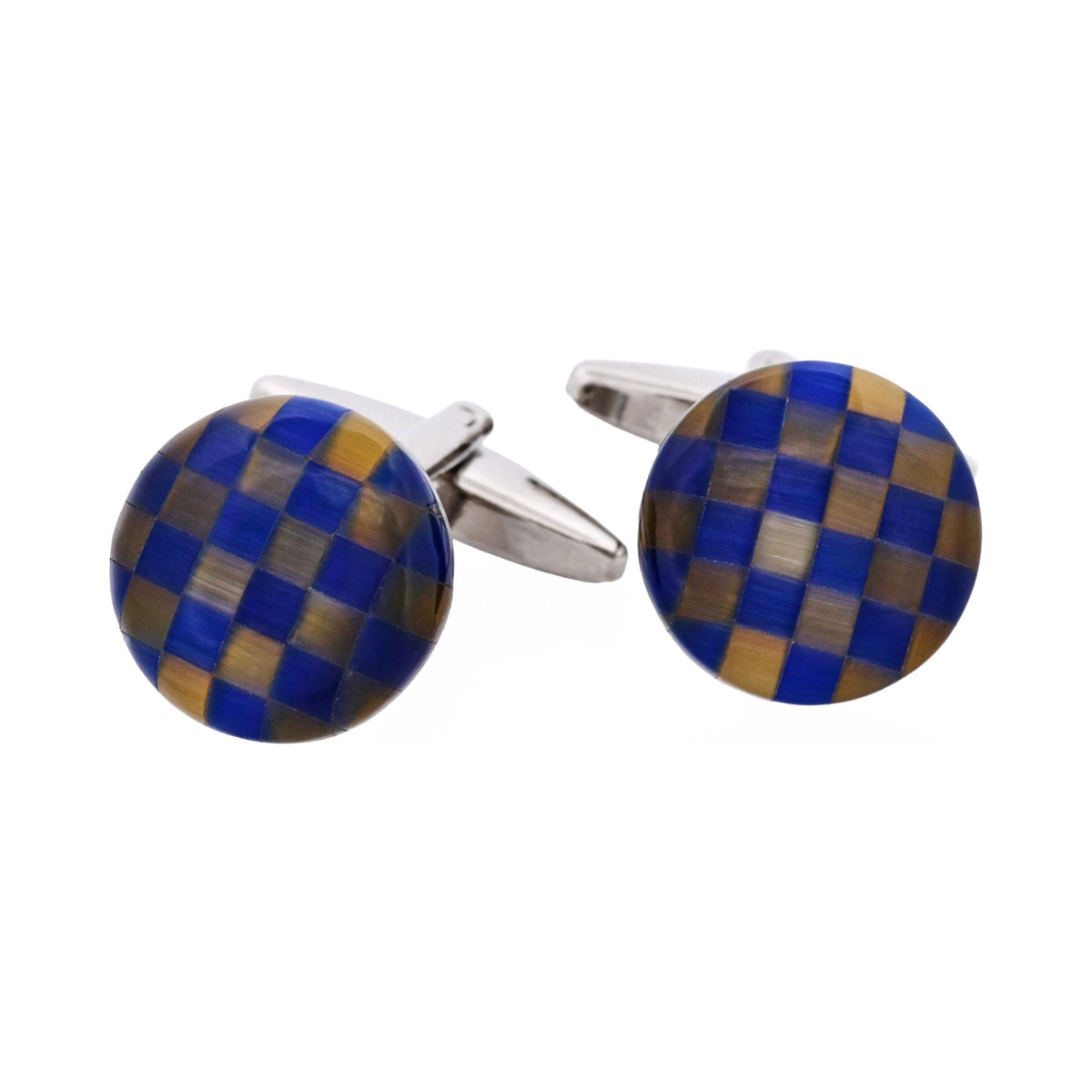 Brown Blue Chequered Cat's Eye — view 1