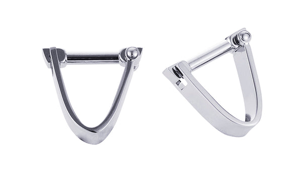 Brushed Rhodium Wraparound Cufflinks