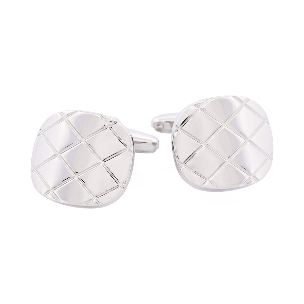 Brushed Rhodium Criss-Cross — view 1