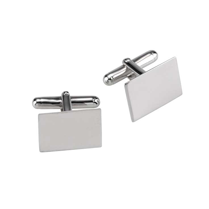 Sterling Silver Flat Rectangle — view 1