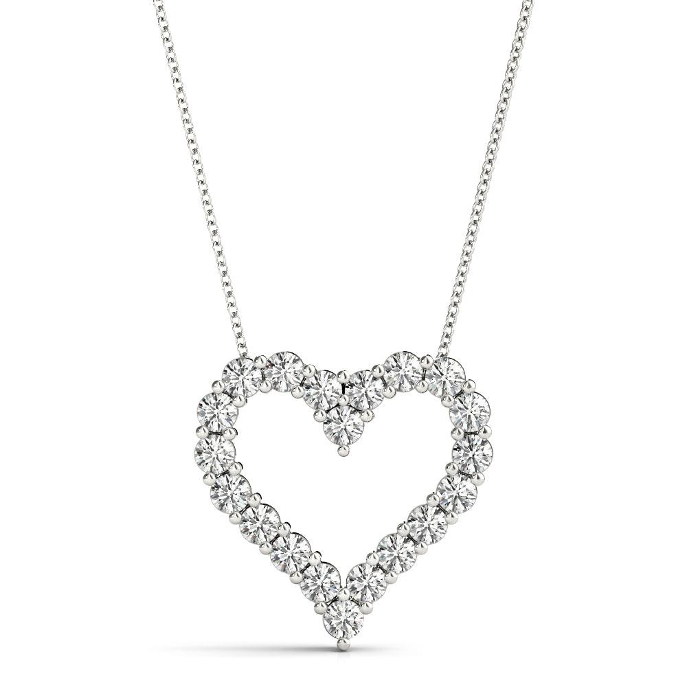 Kitty - Diamond Heart Pendant 0.60 carats. Lab Grown Diamonds - Monroe Yorke Diamonds — view 1