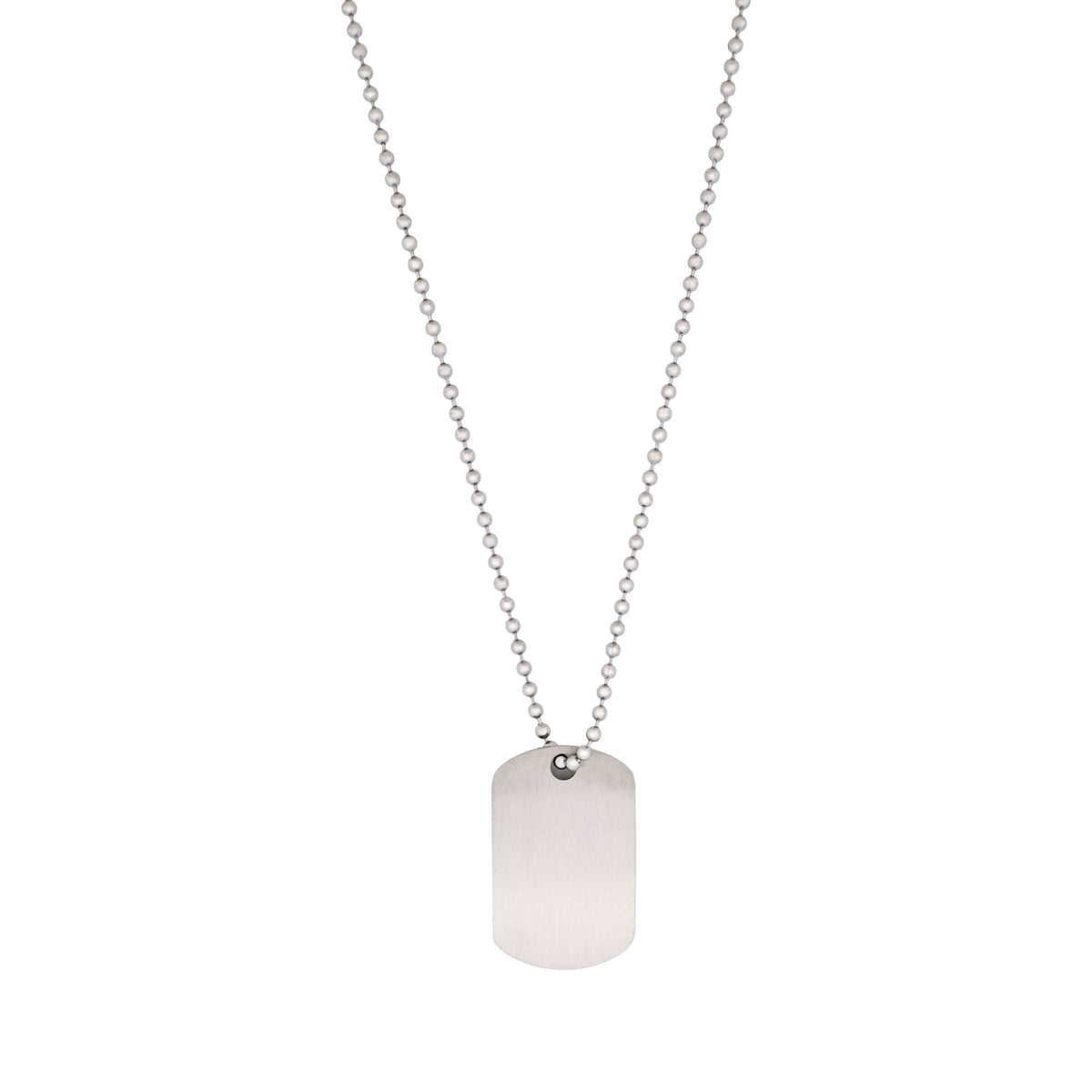 Brushed Steel Dog Tag — view 1