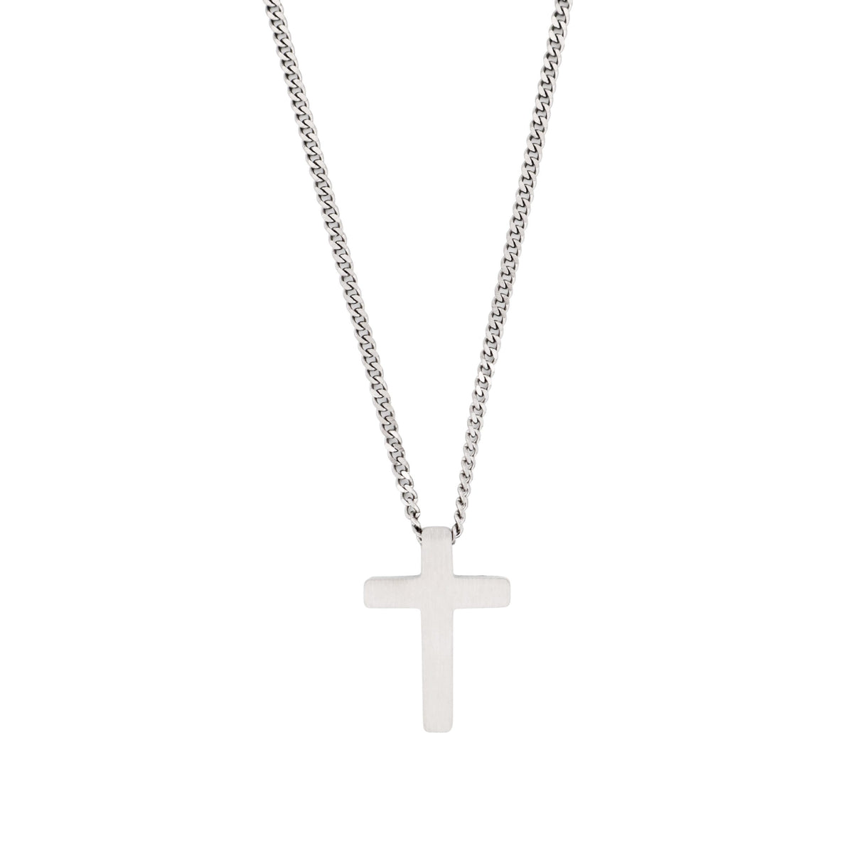 Brushed Stainless Cross — view 1