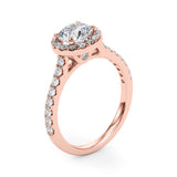 Lana - Halo Diamond Engagement Ring in Rose Gold