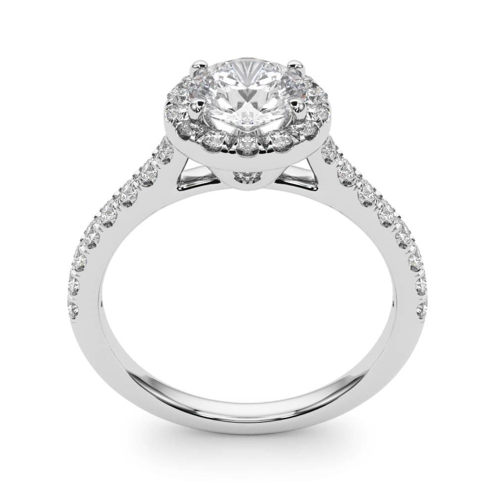Lana — Round Lab Grown Diamond Halo Engagement Ring — hand-finished lab grown engagement ring by Monroe Yorke Diamonds — view 6