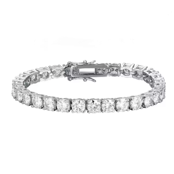 15.0 Carat Moissanite Tennis Bracelet - 5.0mm Wide