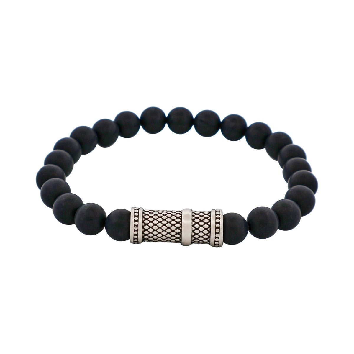 Black Agate Bead Bracelet — view 1
