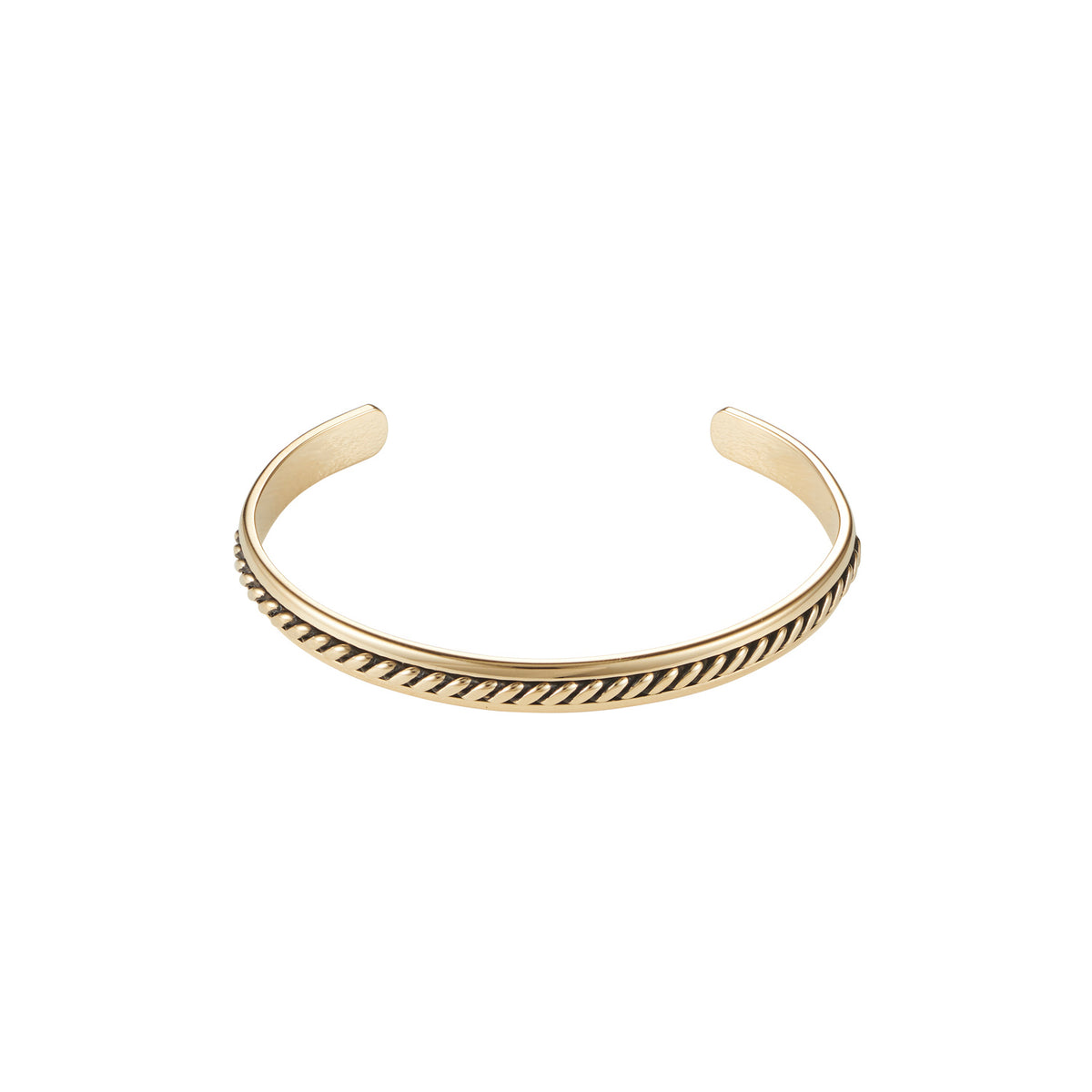 Antique Pattern Gold Stainless Bangle — view 1