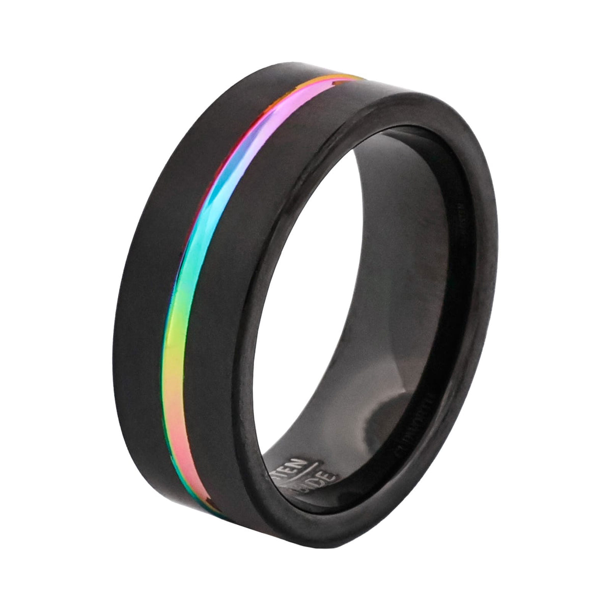Nebula Line Black Ion-Plated Tungsten Ring — view 1