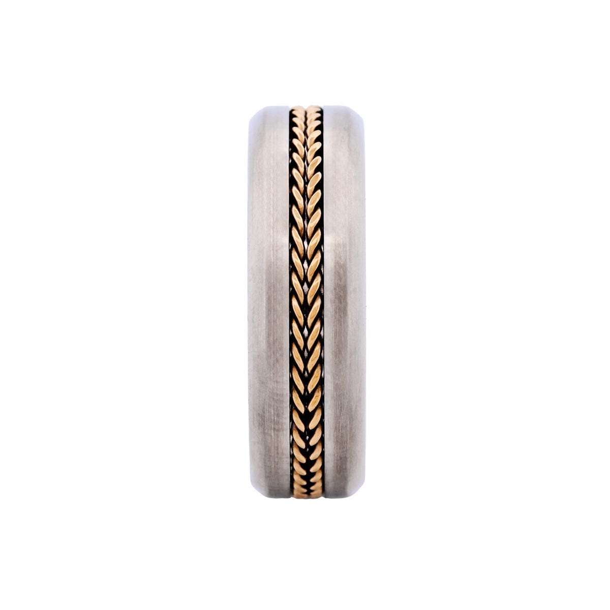 Yellow Gold Mesh Ring — view 1