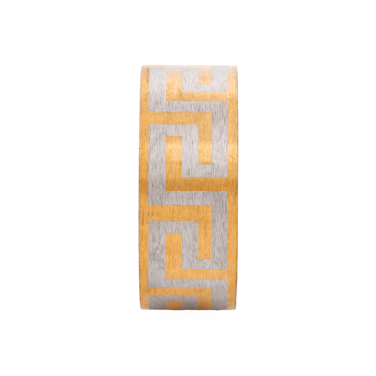 Yellow Gold Greek Key Ring — view 1
