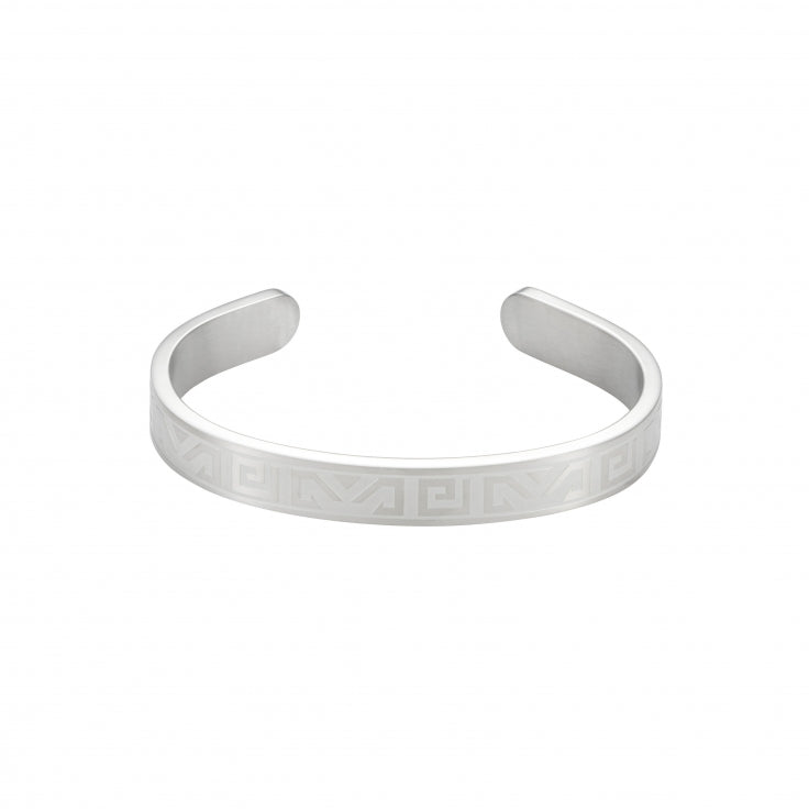 Greek Key Stainless Bangle — view 1