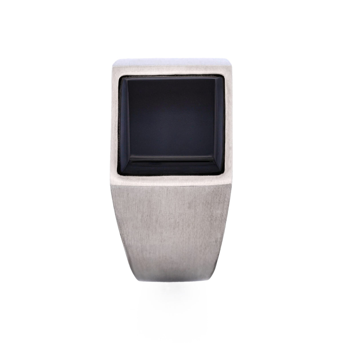Black Agate Signet Ring — view 1