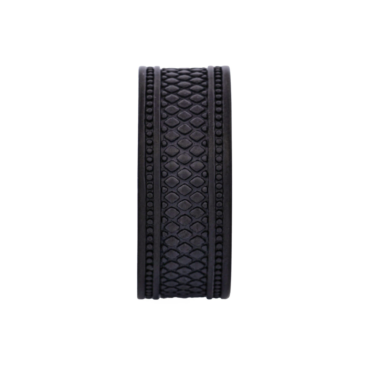 Black Pattern Ring — view 1