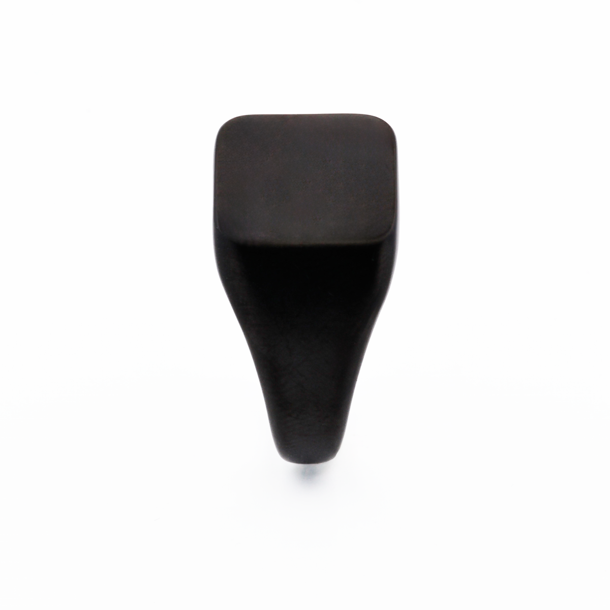 Brushed Black Signet Ring — view 1