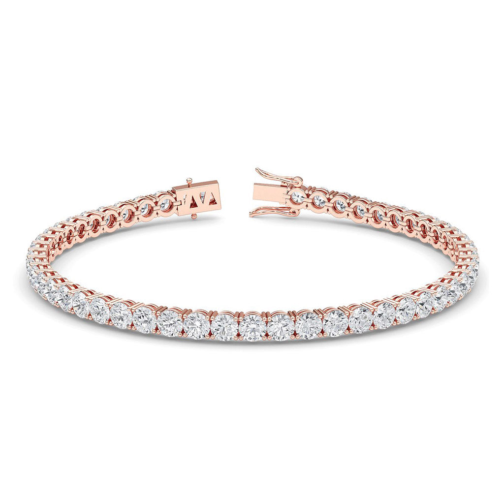 Liana 8 carat diamond tennis bracelet. Created in 18ct rose gold and premium lab grown diamonds.