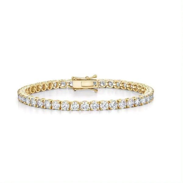 9.50 Carat, Moissanite Tennis Bracelet - A Timeless Treasure. 4.0mm Wide