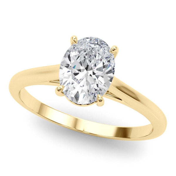 Amber Oval Lab Grown Diamond Engagement Ring - Yellow Gold - Monroe Yorke Diamonds