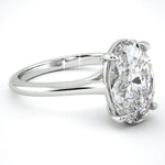 Angel - 4 carat solitaire diamond engagement ring. Lab created diamond