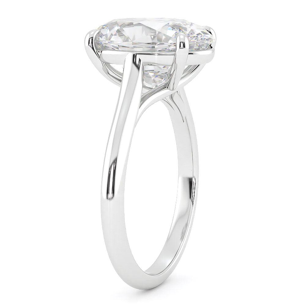Angel — Round & Oval Lab Grown Diamond Solitaire Engagement Ring — hand-finished lab grown engagement ring by Monroe Yorke Diamonds — view 7