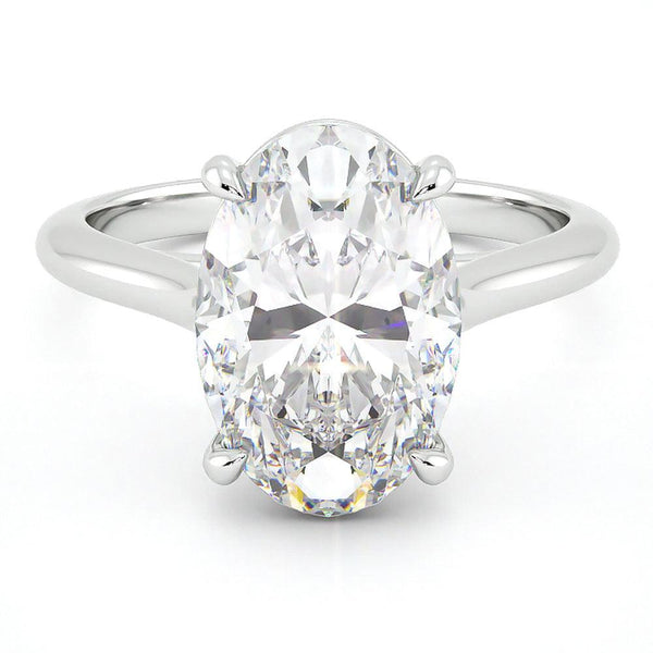 Angel - Oval Cut Diamond Solitaire Engagement Ring