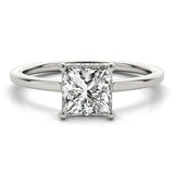 lab grown 2.0 carat princess cut diamond engagement ring. 