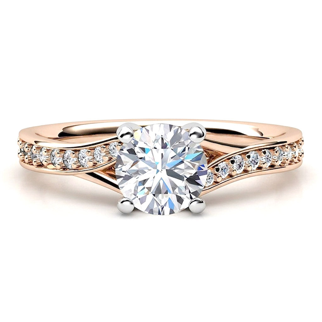 Ariel - Round Brilliant Diamond Split Band Engagement Ring