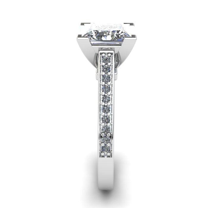 Arielle - 2 & 3 Carat Princess Cut Lab Grown Diamond Ring. Luxury & Sophistication - Monroe Yorke Diamonds