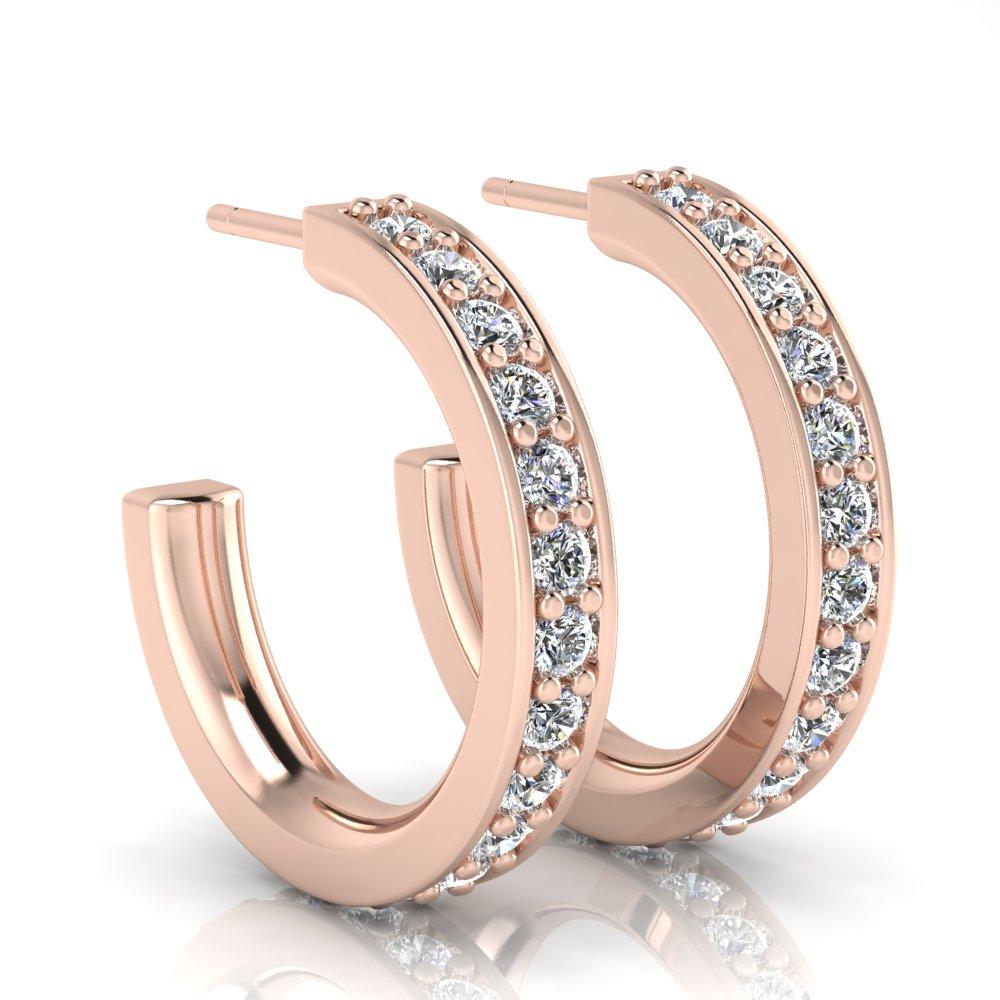 Blaze - Diamond Huggie Earrings — hand-finished lab grown engagement ring by Monroe Yorke Diamonds — view 5
