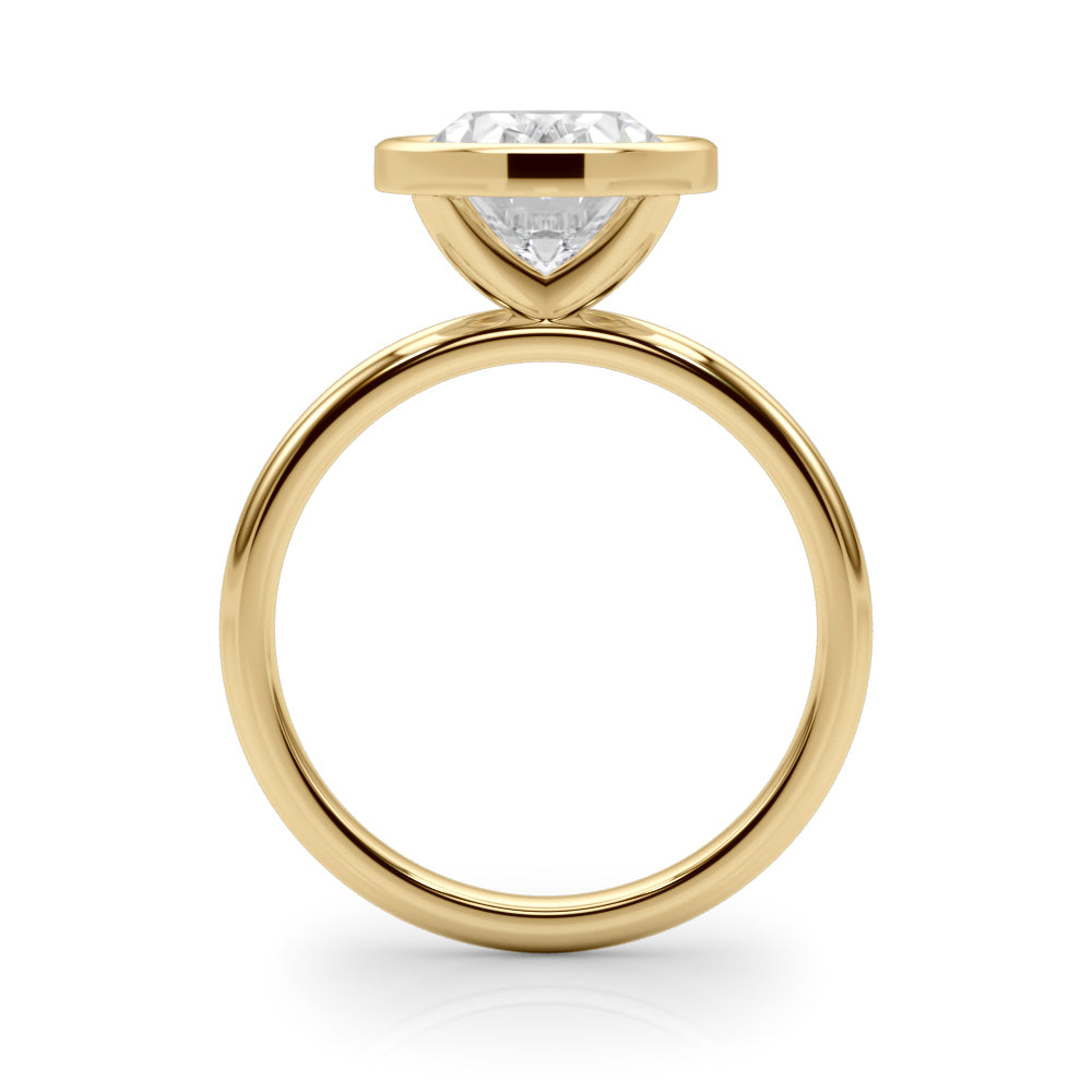 Briar — Oval Bezel Lab Grown Diamond Engagement Ring — hand-finished lab grown engagement ring by Monroe Yorke Diamonds — view 5