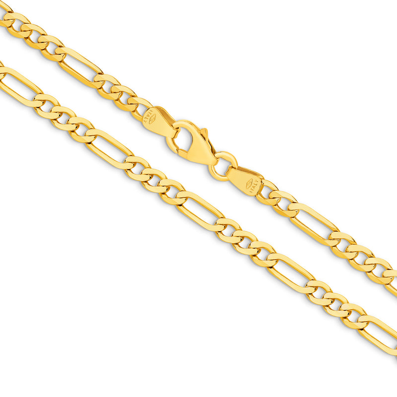 Flat Diamond Cut Figaro 1+3 3.06mm