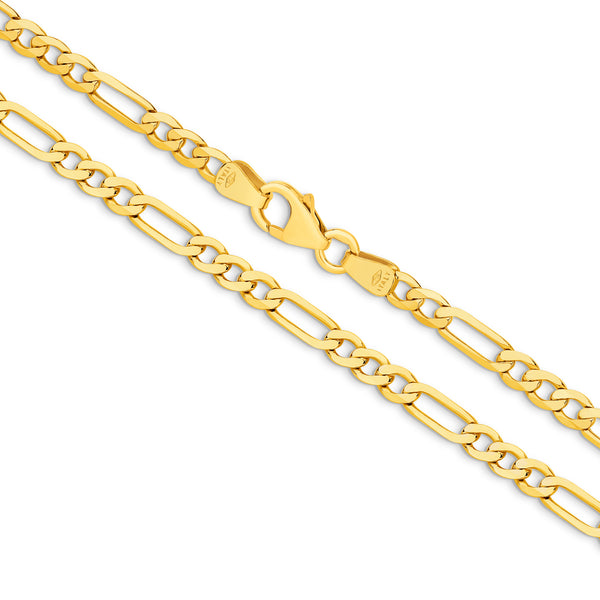 Flat Diamond Cut Figaro 1+3 3.06mm