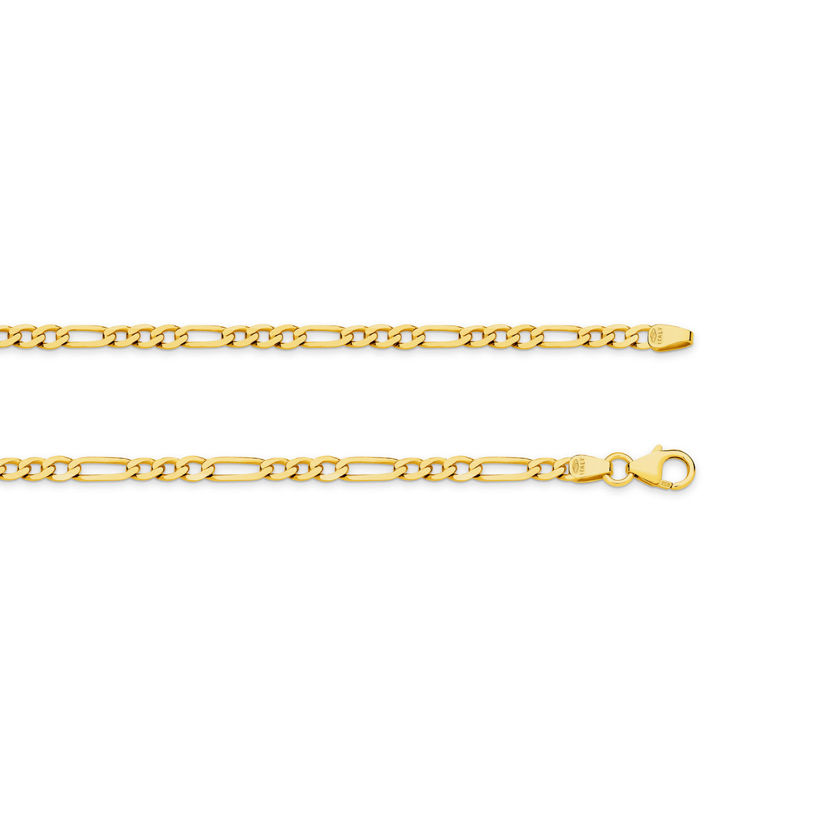 Flat Diamond Cut Figaro 1+3 3.06mm