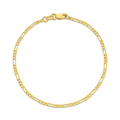 Diamond Cut Figaro 1.92mm Bracelet