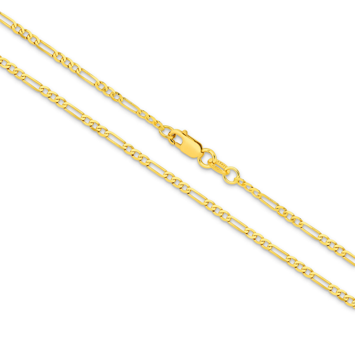 Diamond Cut Figaro 1.92mm Bracelet alternate view — view 2