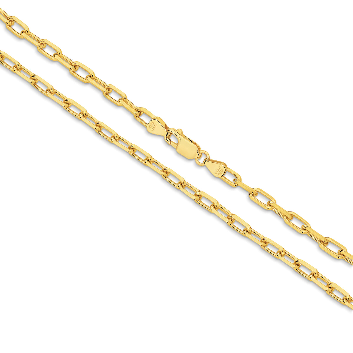 Diamond Cut Paper Clip 3.74mm Bracelet alternate view — view 2